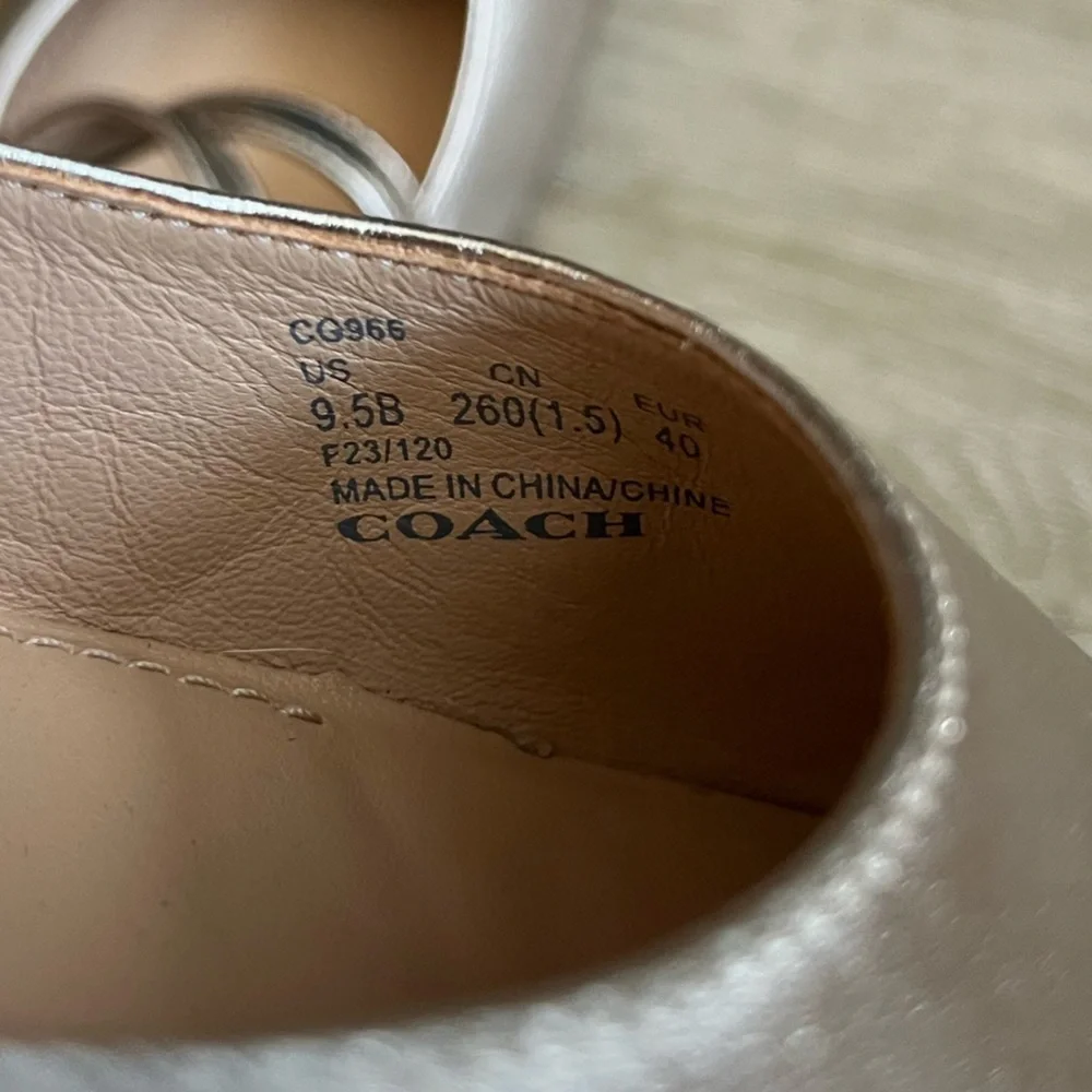 Coach Whitley Mary Jane Ballet Flats Rose Gold SZ 9.5 NWOT - Picture 7 of 8